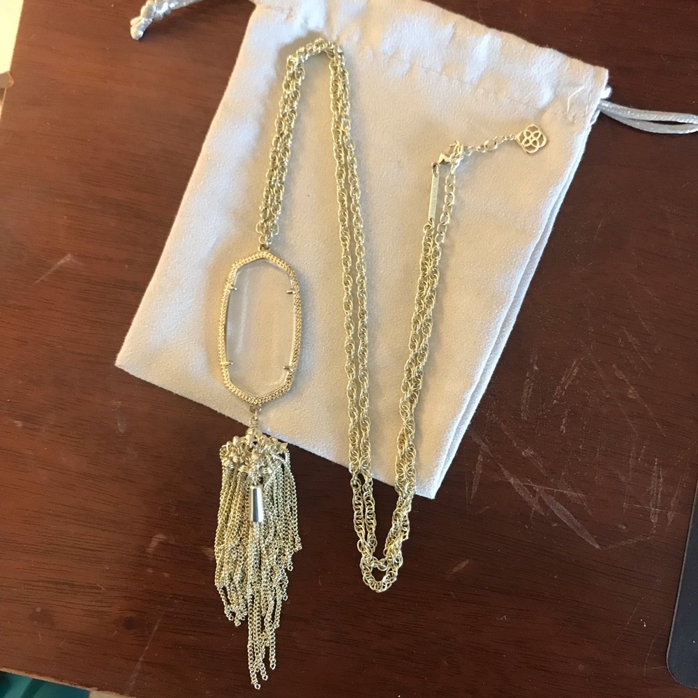 Kendra Scott Rayne Necklace with Clear Stone